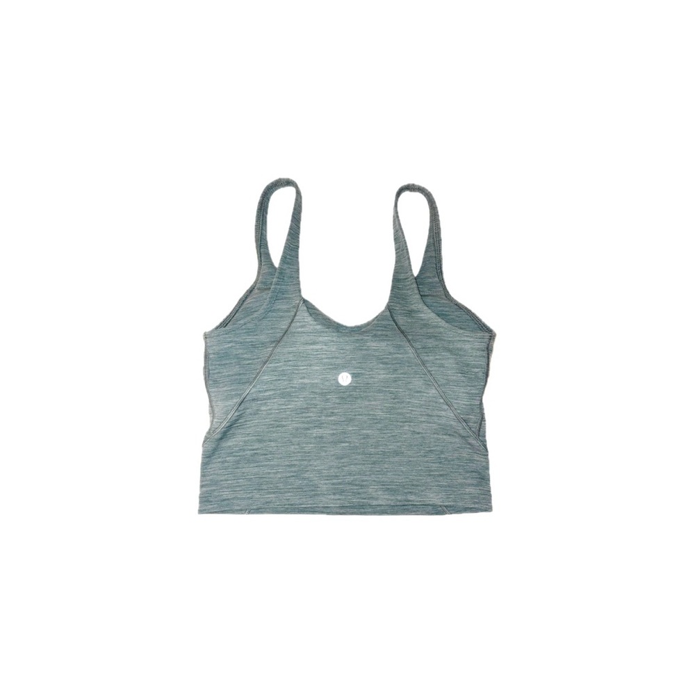 Lululemon Align Tank Top Bra in Heathered Tidewater Teal Blue Green – Size 4